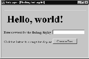 Аплет Flashing text